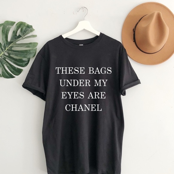 These bags under my eyes are Chanel shirt top S-3X - Picture 3 of 4